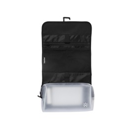 Tropicfeel Roll-Up Toiletry Bag for Men and Women - Hanging Dopp Kit with Detachable Pouch for Liquids, All Black
