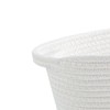Qianly Elegant Cotton Rope Storage Bin for Home Essentials, White,