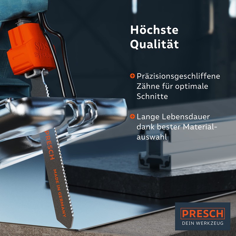 Presch Jigsaw Blades Metal Pack of 10 (Fine Cut) -
