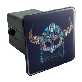 Graphics and More Nordic Viking Warrior Helmet with Horns Tow Trailer Hitch Cover Plug Insert