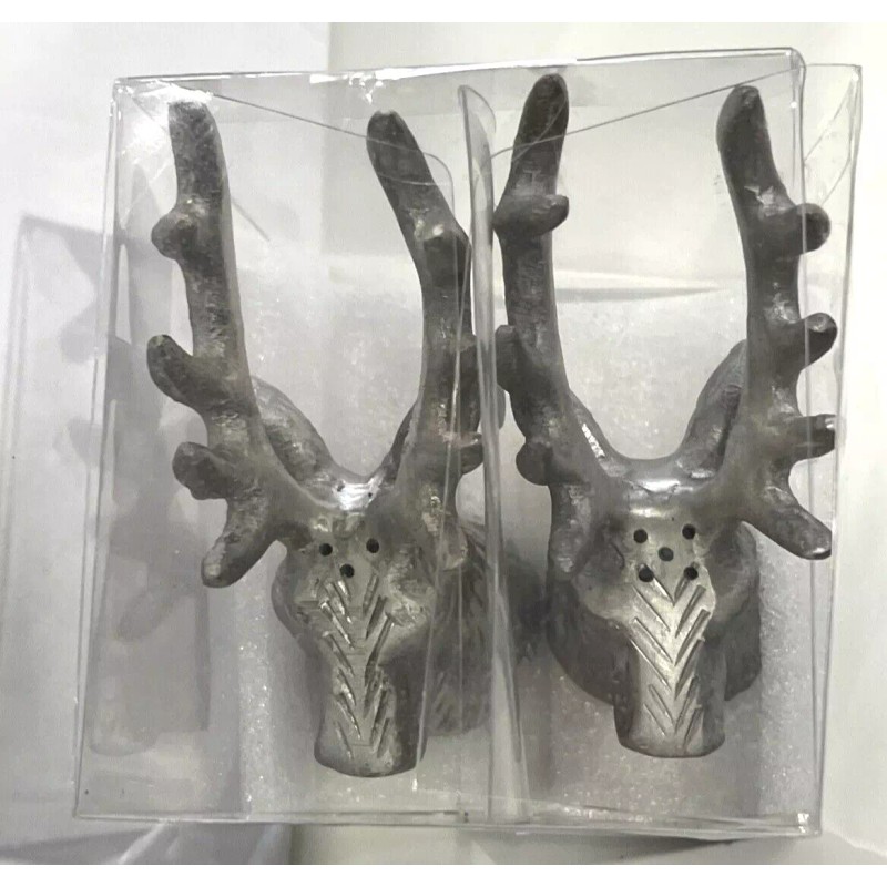 Providence Deer Stag Head Reindeer Salt & Pepper Shakers -