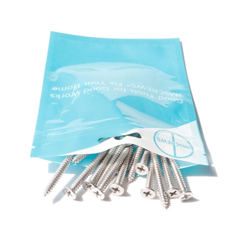 IMScrews 50pcs #8 x 1-1/2" (38mm) Stainless Flat Head Phillips