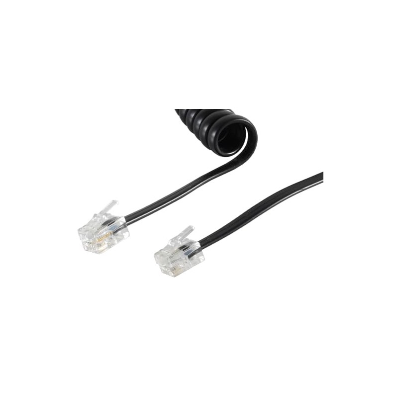 1aTTack.de 5x 4 m Telephone Cable RJ10 (also called RJ9,