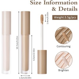 Crema Contorno Stick Líquido Bronzer y Highlighter Maquillaje Facial, Highlighting&Contouring Pen Cremoso Corrector Highlight Stick (02# Luz mate, M)