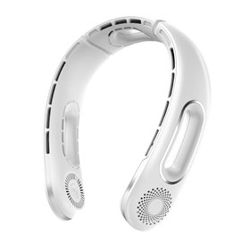 BreezeBoost Neck Fan, Bladeless Neck Fans Portable Rechargeable, 360° Cooling Neck Fan Air Conditioner, 4 Speeds, Quiet, 6000 mAh Battery Operated USB Wearable Personal Fan for Women, Travel, Outdoor