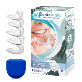 DentaRight Anti Grinding Guards Pack of 5 Custom-Fit Mouthguards Comfortable and Durable Teeth Nighttime Protection 3 Models to Fit Most Mouths Trimmable & Moldable for Kids, Teens & Adults
