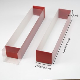 SLShePack 20Pack 12x2¼x2 Inch Chocolate Covered Strawberries Boxes for 6 Macaron boxes Chocolate Truffle Boxes Cookie boxes Bakery Boxes with Clear Window