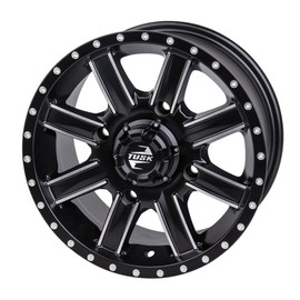 TUSK 4/156 Cascade Wheel 14x7 5.0 + 2.0 Machined/Black for Polaris Ranger XP 1000 Northstar Edition Trail Boss Ride Command 2023