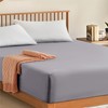 My Home Store Grey Double Fitted Sheet - Cotton Bed