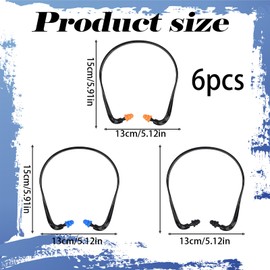 ZcrPrn 6 Pcs Caps Banded Earplugs, Headwear Earplug, Sleeping Ear Plugs, Reusable Waterproof Soundproof Earplug Noise Cancelling, Quies Ear Plugs for Sleep Swim Work Construction and Automotive