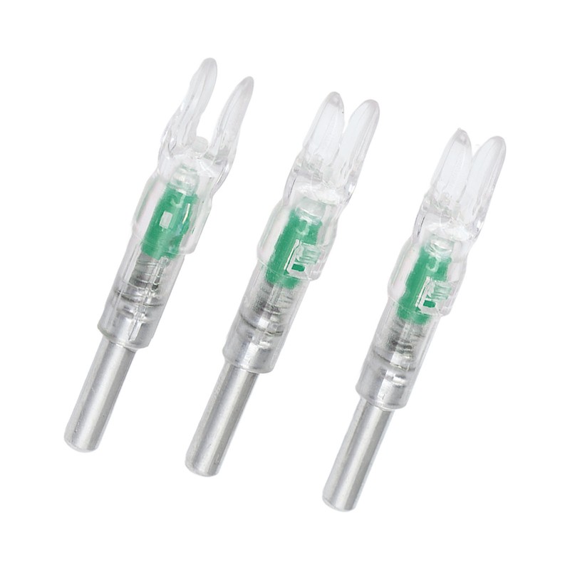 3PCS Archery Lighted Nocks Plastic Automatic with Switch 6.2mm Inner