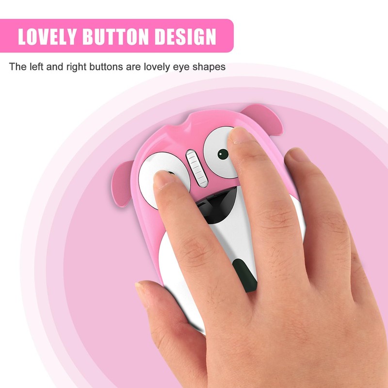 3C Light 2.4GHz Wireless Mouse Cute Animal Dog Shape Cordless