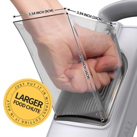 Safe Mandoline Slicer for Kitchen, 6 in 1 Vegetable Chopper, French Fry Cutter For Potatoes, Potato Slicer,Food Chopper,Adjustable Thickness 0.1-8 mm, With Peeler/Cleaning Brush, Mandolin