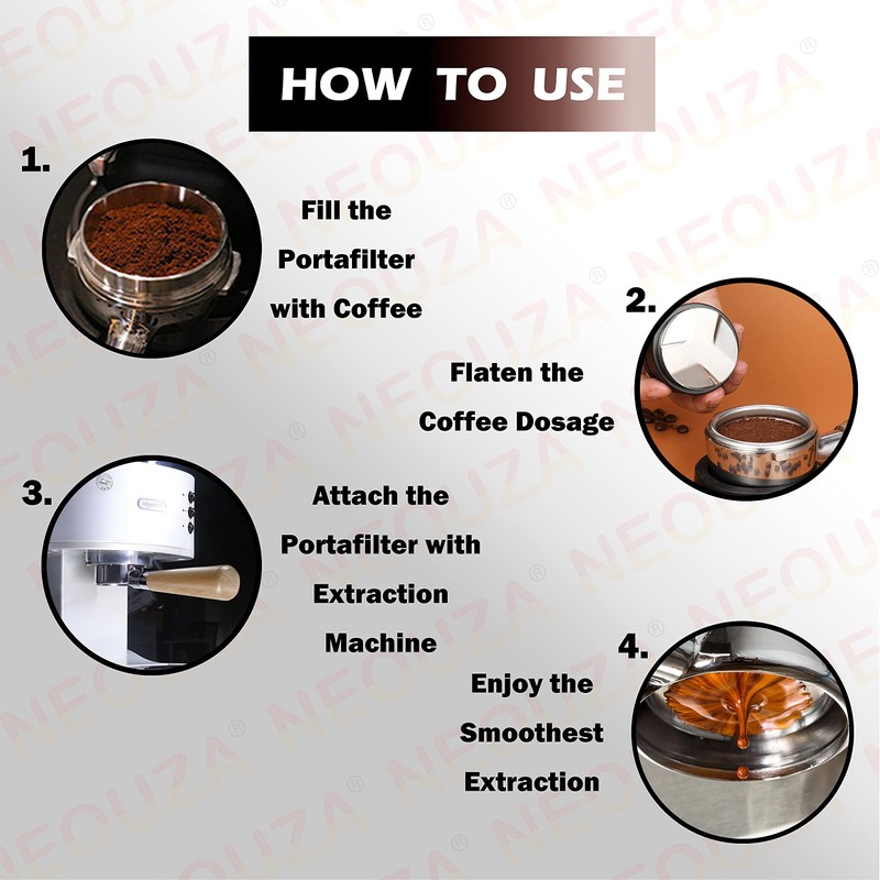 NEOUZA 51mm Bottomless Portafilter Compatible with Swan Retro, E6EC1, Gevi,