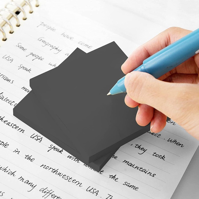 Levarage Black Sticky Notes, Black Sticky Notes, Black Sticky Notes,