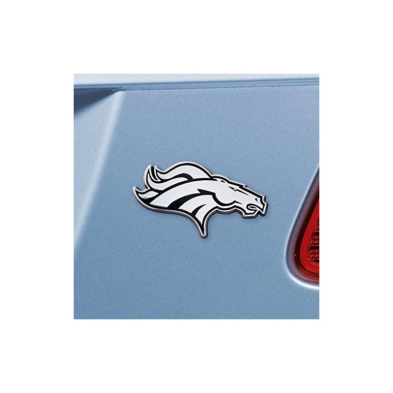 FANMATS 18704 Denver Broncos 3D Chrome Metal Auto Emblem