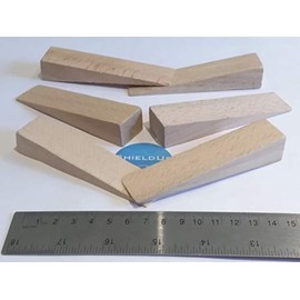 ShieldUp 6 x Genuine Beech Wood Wedges - 100mm x 19mm
