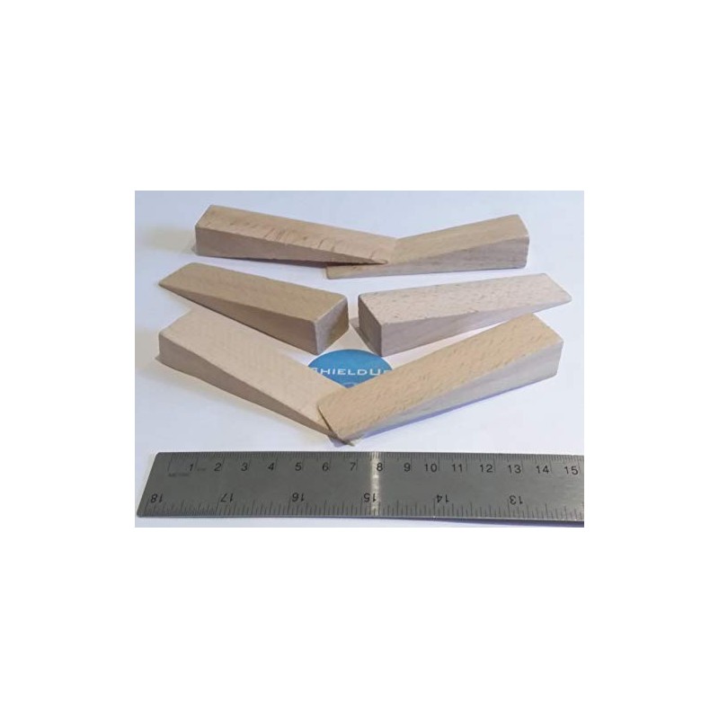 ShieldUp 6 x Genuine Beech Wood Wedges - 100mm x