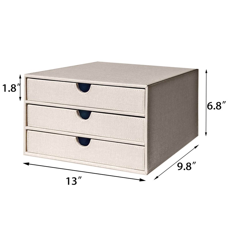 UnionBasic Document Organizer, 3-Drawer File Cabinet Document Storage Box, Office