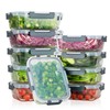 WWYH.DSS,10-Pack Meal Prep Containers with Snap Locking Lids, Glass Airtight