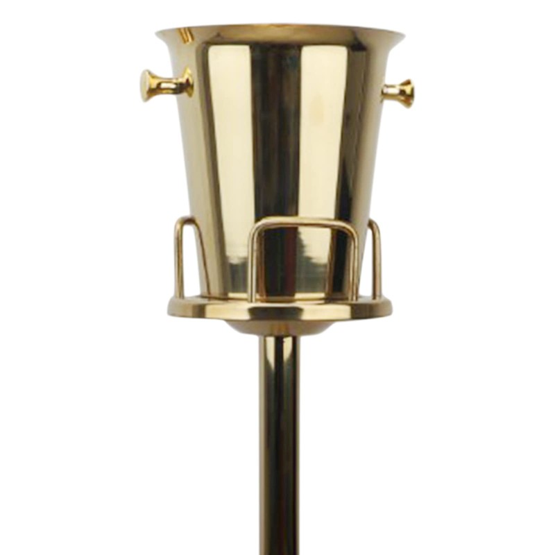 TITIDU Titanium Gold Ice Bucket Rack，Floor Standing Golden Champagne Ice