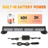 BooYu 19" Red/Blue Police Emergency Strobe Lights Bar for Trucks/Vehicle/Car,