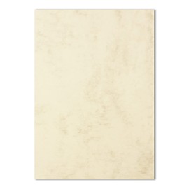 50x DIN A4 paper - Marbled Chamois (Cream) - 90 g m² - 21 x 29.7 cm - Writing paper, craft paper, construction paper, letterhead