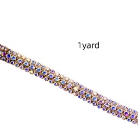 1 Yard Crystal Rhinestone Chain Trim Claw Rhinestone Chain AB Whute Rhinestones for Clothes Sewing Crafting