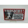 Australian Shepherd - Animal Warning Sign - Caution Animal Warning