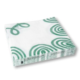 GMUNDNER KERAMIK Lunch Napkins, 3 Ply, 20 Pcs/Pack, 33 x 33 cm, Flamed Green Napkins to Match Your Tableware