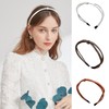 XMYCYuChen 5Pcs Simple Thin Leather Headbands Elegant Thin Knotted Head