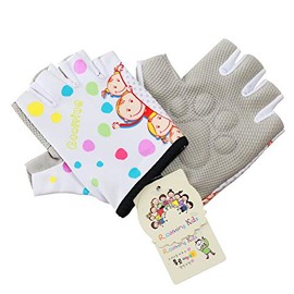 Roaming Kids Gloves for Age2-10, Great for Boys Girls Outdoor Sports,Biking,Cycling, Riding, Netball,Climbing, Monkey Bar,Scooter… (S (Around a Palm: 6.3"), Happy Time)