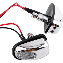 VGEBY Boquilla de Rociador para Limpiaparabrisas, 2 Piezas con Luz LED Azul 12V, Inyector de Agua de Chorro para Coche, Ideal para Conducción Nocturna y Diversos Modelos de Vehículos