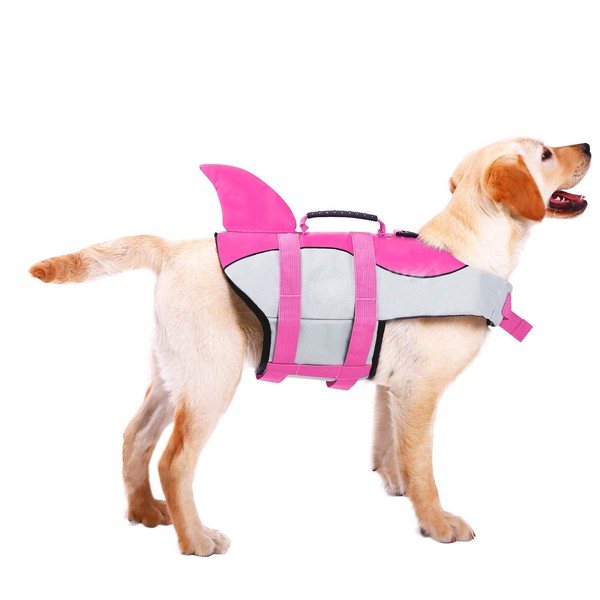 ASENKU Dog Life Jacket Ripstop Pet Floatation Vest Saver Swimsuit