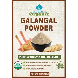 Organic Galangal Powder 4 OZ - Galanga Spice Seasoning in Asian Cooking - for Thai, Indonesian, and Malaysian Cuisine