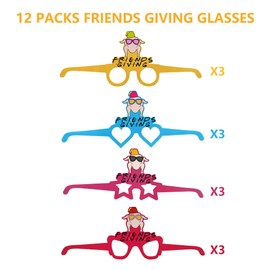 Friendsgiving Paper Glasses, Friendsgiving Decorations, Friendsgiving Party Decorations, Thanksgiving Party Decorations, Thanksgiving Decorations,Thanksgiving Friends Giving Turkey Supplies -12 Pieces