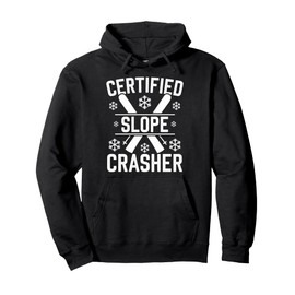 Skiing and Snowboarding Beginner Winter Sports Enthusiast Pullover Hoodie