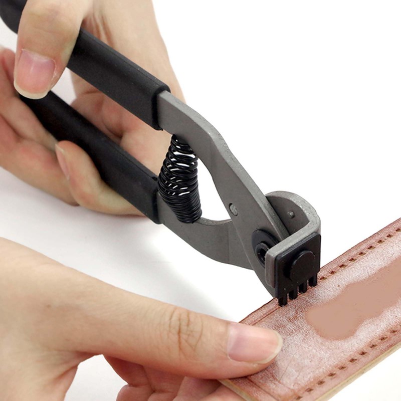 Leather Hole Punch Plier, 4mm Steel Hand Strap Leather Hole