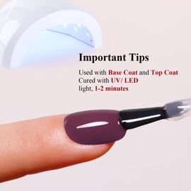 Gel Polish, 0.5 Fl Oz Burgundy Cherry Red Gel Nail Polish Autumn Winter Soak Off LED UV Gel Nail Polish Art Starter Manicure Salon DIY Nail Gel Polish