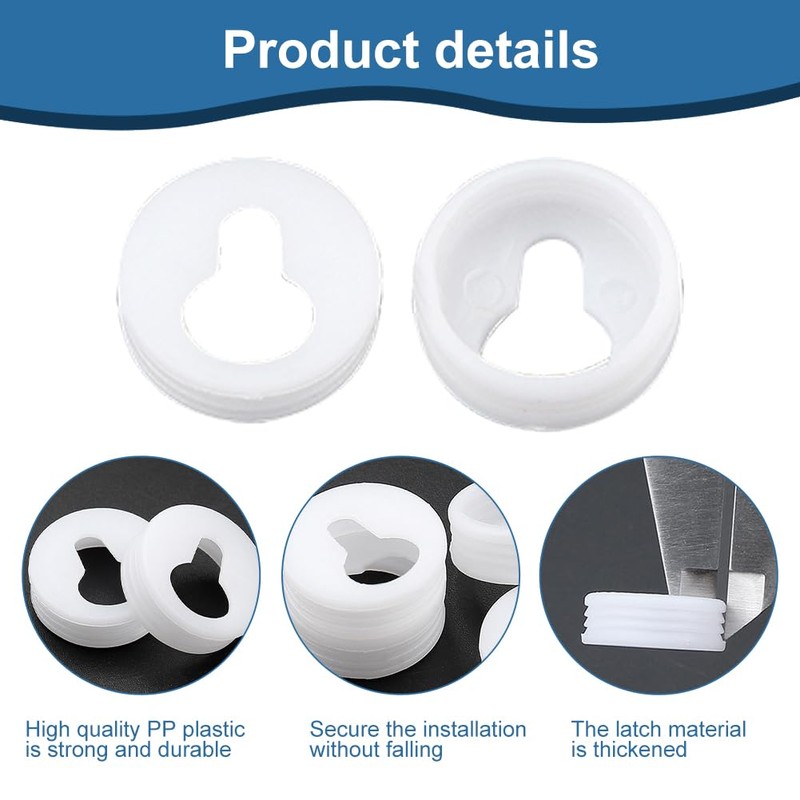 Pack of 10 Cupboard Hangers, Cupboard Holders Plastic 20mm Keyhole