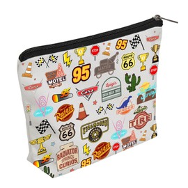 WZJHCL Cartoon Car Makeup Pouch Planes and Cars Cosmetic Kit Bag Chrome Letter Storage Pouch Bag Car Themed Gift (95)