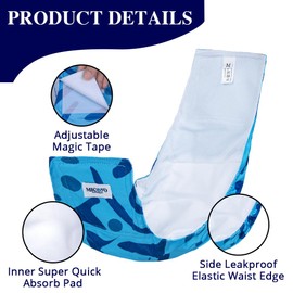 MICOOYO Belly Bands for Male Dogs, 3 Pack Reusable Dog Diapers Male for Puppy Doggie, Washable Male Dog Wraps XSmall (M, Rainforest)