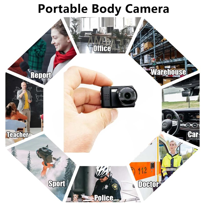 Mini Digital Camera with LCD Screen LED Flash 1080P Full