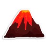 2 x 10cm Volcano Vinyl Stickers - Lava Geology School