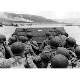 World War II WWII D-Day Landing Omaha Beach Poster Photo US Military Posters Photos 12x18