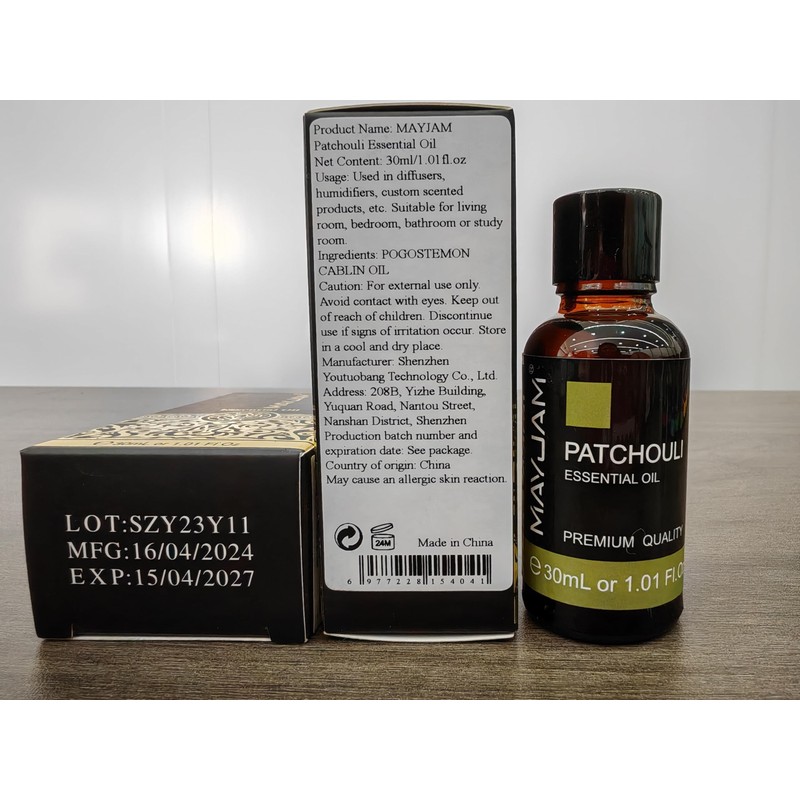 MAYJAM Patchouli Essential Oil, 1.01FL.OZ Essential Oils, Use with Diffuser,