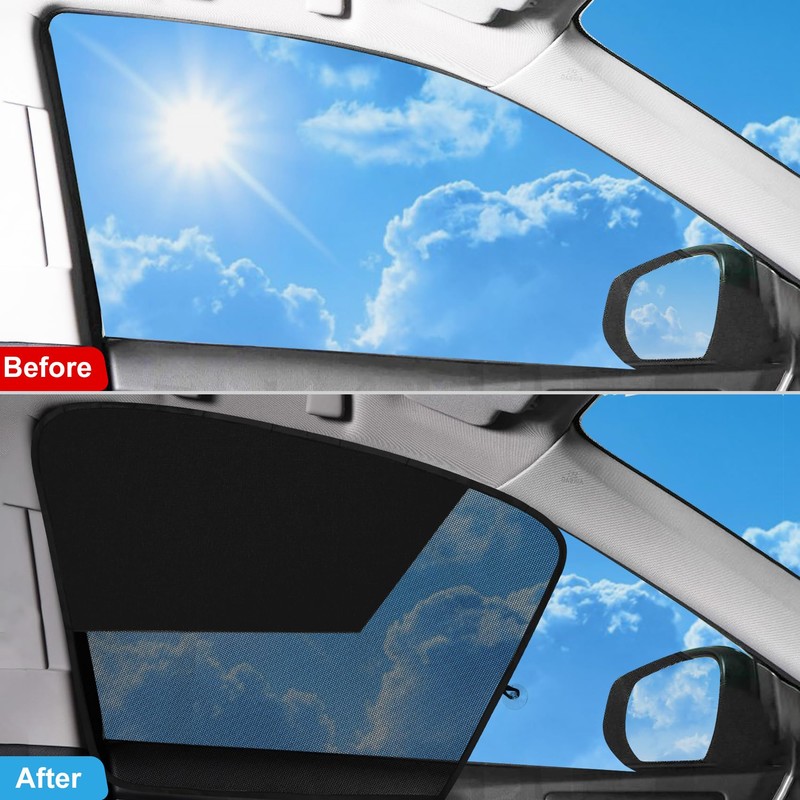 DIZA100 Sun Protection Car Baby, 2 Pack Magnetic Half Blackout