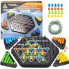 Triangle Board Game, Funny Triggle Rubber Band Game, Classic Strategy