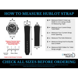 26MM LEATHER RUBBER WATCH BAND STRAP FOR HUBLOT WATCH BLACK, BLUE, BROWN, ROYAL