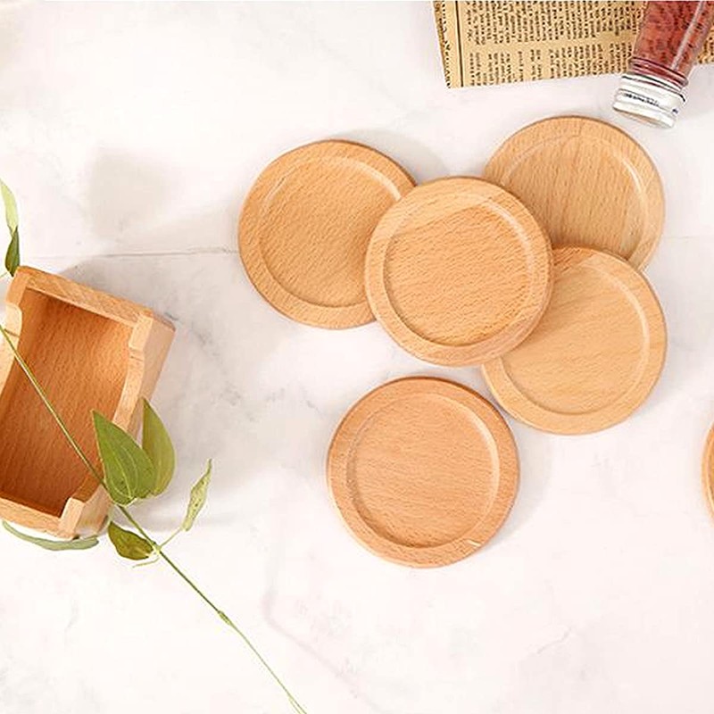 Ceylon Teabox Wooden Coasters Set with Holder for Drinks Set
